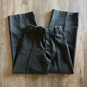 Uniqlo Charcoal Wool Straight Leg Pant